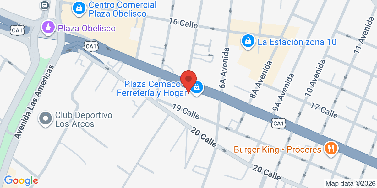 Mapa de El injerto - Plaza Cemaco